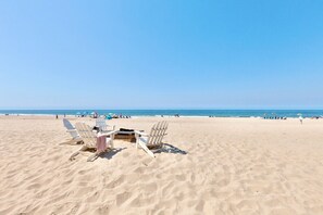 Enjoy your private fire pit on the beach.