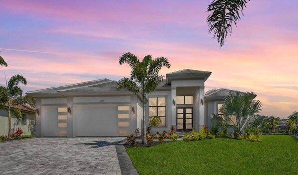 Newly built Home is SW Cape Coral with all the modern features.