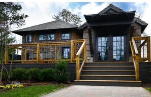 Enjoy the outdoors on the expansive deck, perfect for morning coffee or evening relaxation.