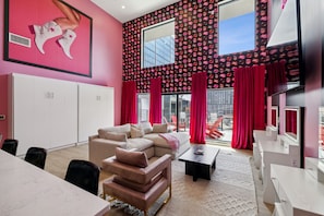 Open concept living/kitchen/dining space