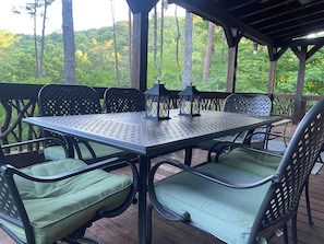 Year round mountain views and waterfalls below provide the perfect soundtrac