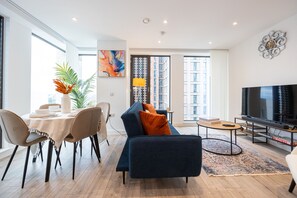 Living room and dining area 