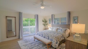 Primary king bedroom with ensuite bathroom and huge closet.