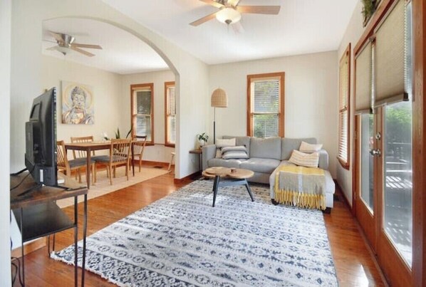 Front entrance and living room
