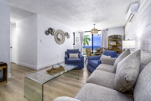 The spacious, comfy living room!