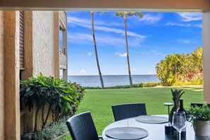 Lanai View | Polo Beach 108 in Wailea, Maui by Luxus Vacation Properties