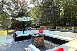 Relax by the fire pit on those cool Cape nights.