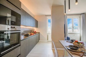 Kitchen and dining area