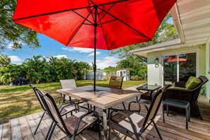 Enjoy a meal outside or just relax!