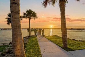 Beautiful sunset by the pier