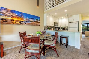 Dining seating for four inside
