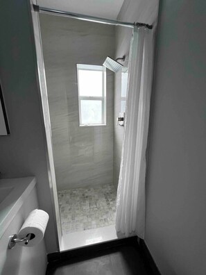 Fully renovated and modern bathroom.