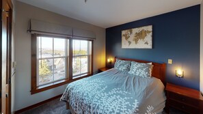 Indoors, Bed, Furniture, Lamp, Bedroom