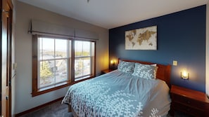 Indoors, Bed, Furniture, Lamp, Bedroom