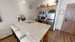 Indoors, Floor, Kitchen, Flooring, Refrigerator