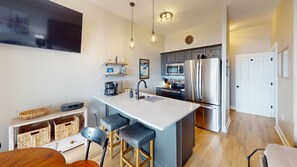 Indoors, Kitchen, Kitchen Island, Dining Room, Dining Table