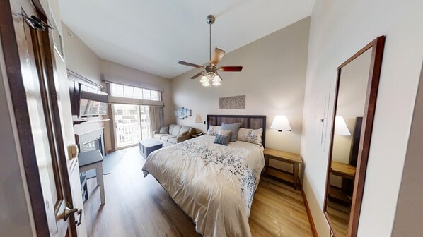 Indoors, Home Decor, Ceiling Fan, Bed, Bedroom