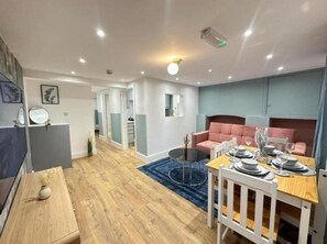 This photo represents the living/dining area of the property. 