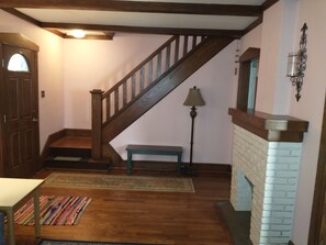 Living room. Stairs to the second floor.