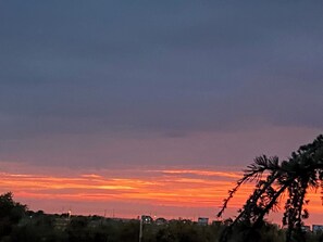 Sunset from front primary bedroom deck Borgata shots fireworks right over us!