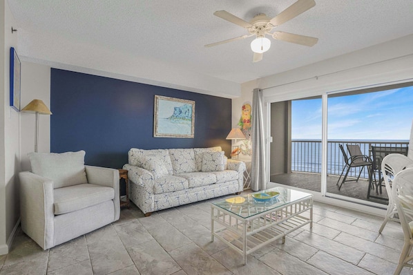 Water views from the sixth-floor condo located within Tradewinds complex.