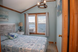I looks like this bedroom is in the water