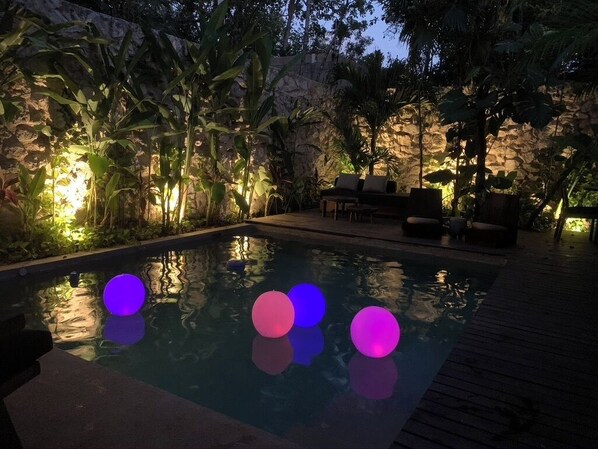 Private pool and garden