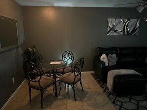 Dining and living room area
