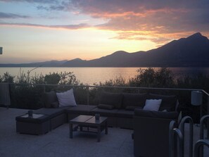 Sunset from pool