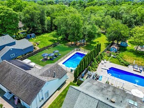 Overhead view of the gorgeous property.