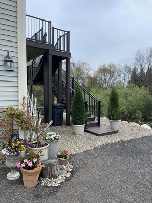 Free parking is available near the private entrance to the studio apartment. 