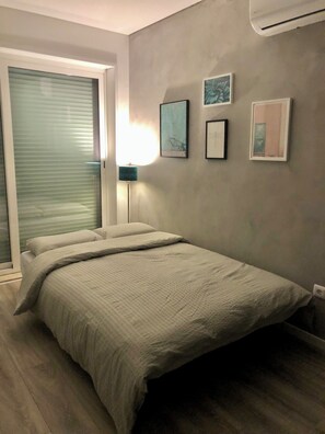 sofa-bed set as bed located in the living room