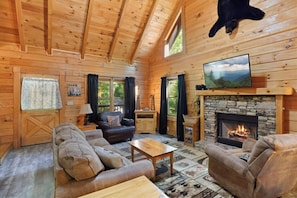 Staring at the ceiling of your rented cabin, you'll realize the most comfortable place is on the mountain with trees, cold weather, and adventure. But the cabin is your haven to rest and unwind.