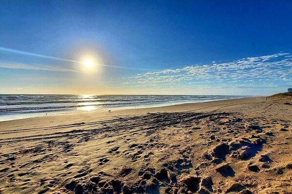 A beautiful day on the beach at South Padre Island! The beach is just a short walk from our unit!