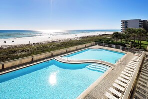 Private Balcony - Waters Edge Resort Unit 311 Okaloosa Island Fort Walton Beach Vacation Rentals