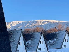 View of Saddleback ridge-line from the A-frame village