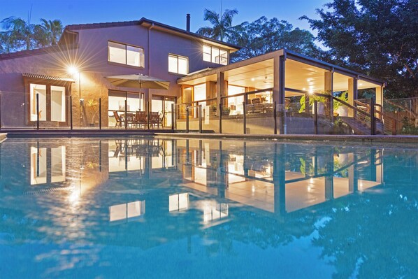 Enjoy the pool and outside deck