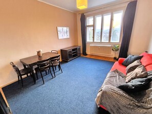 Lounge with sofa-bed