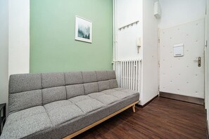 couch and entrance view