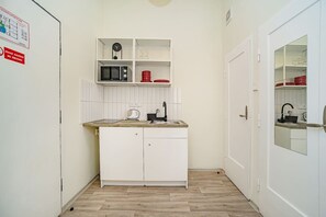 kitchen with cooking essentials