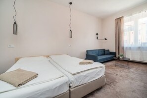 bed with towels