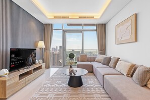 Kick back on our spacious sofa and stream your favorite shows
