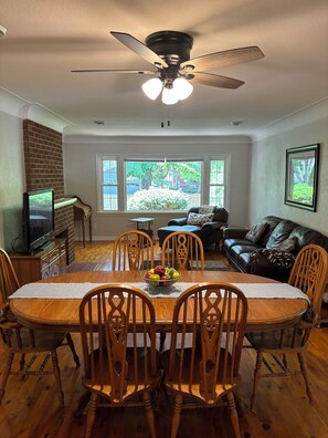 Dining room looking into living room