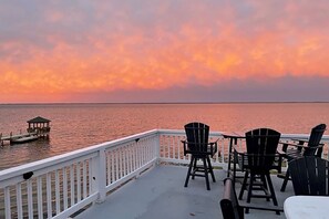 Sunset View from Top Level Soundfront Deck