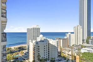 Stunning ocean and city views from the balcony