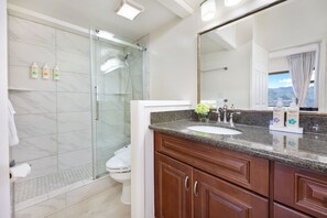 Full bathroom with walk-in shower