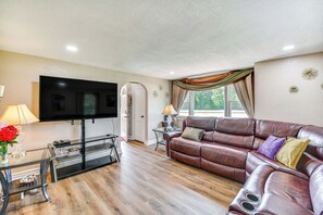 Living Room | 2-Story Home | Central Air Conditioning