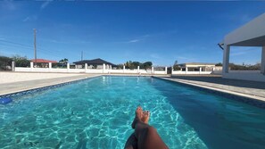 Take a refreshing dip in your private pool