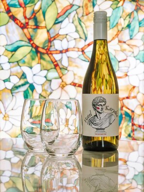Complimentary bottle of wine from our vineyard partner