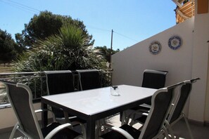 Outside dining area for six